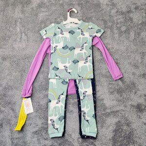 Just One You Girls 3T Unicorn Pajama‎ Set 4-Piece Made By Carters Cotton
